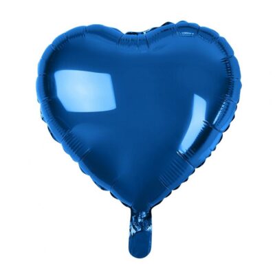 Balon foliowy wypełniony helem Serce granatowe