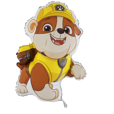 Balon foliowy wypełniony helem z kreskówki „Psi Patrol” Rubble w rozmiarze 32 cale